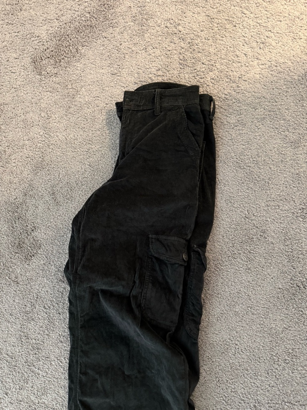 Women’s Black American Eagle Corduroy Cargo Pants